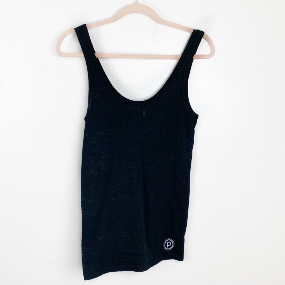 Pure Barre Heathered Black Tank Top